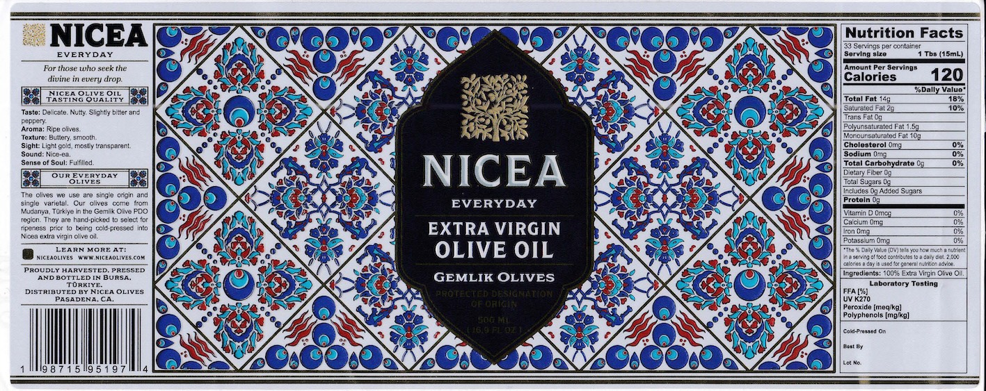 Sancak Etiket, Turkey for Nicea Extra Virgin Olive Oil
