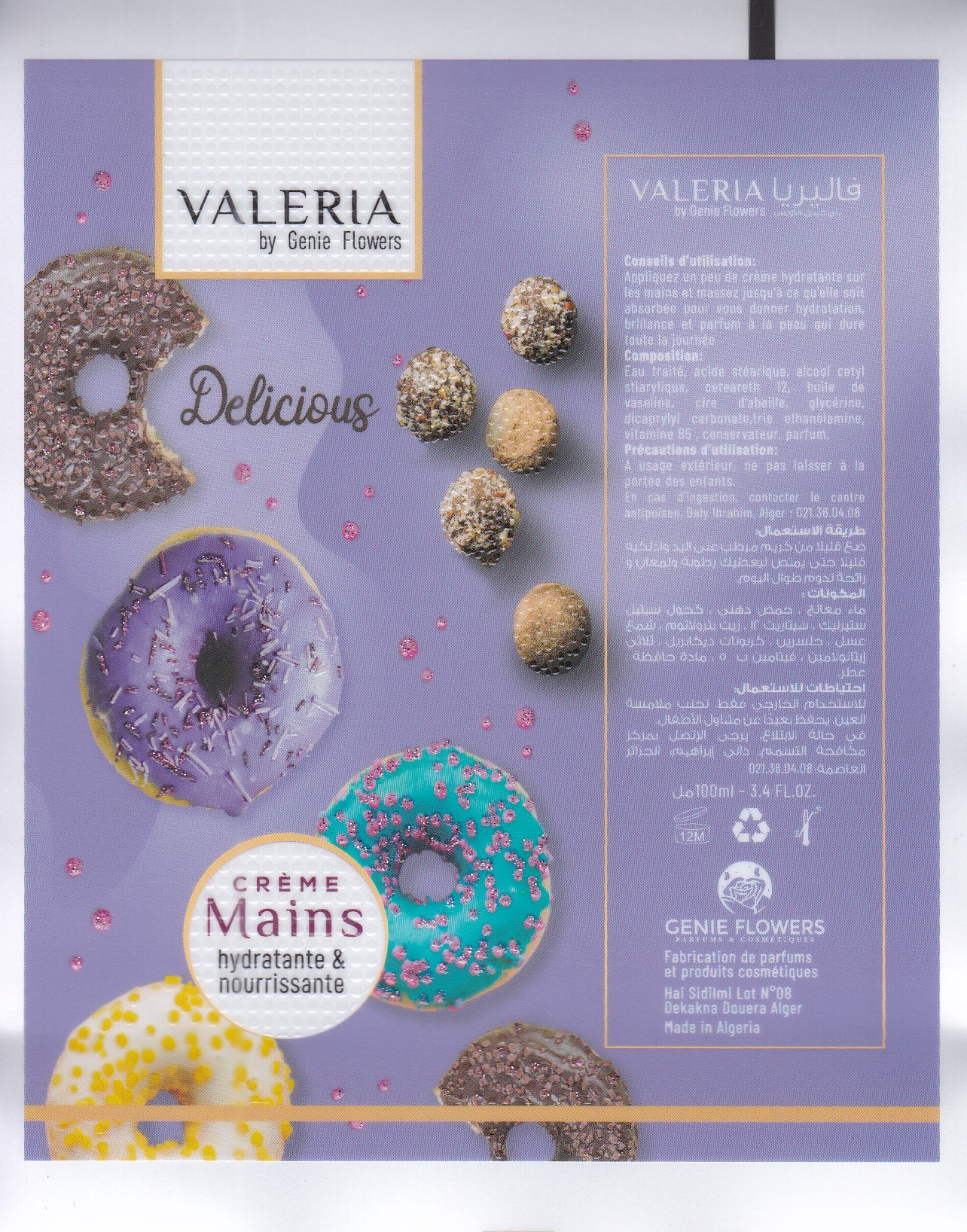 Çiftsan Label & Packaging Ltd, Turkey for Valeria Delicious Crème Mains