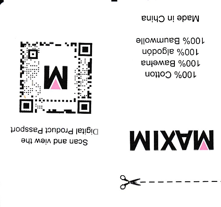 Maxim Smart Manufacturing Co. Ltd for EcoCustoms Customs Data/Product Information Multi-purpose Label