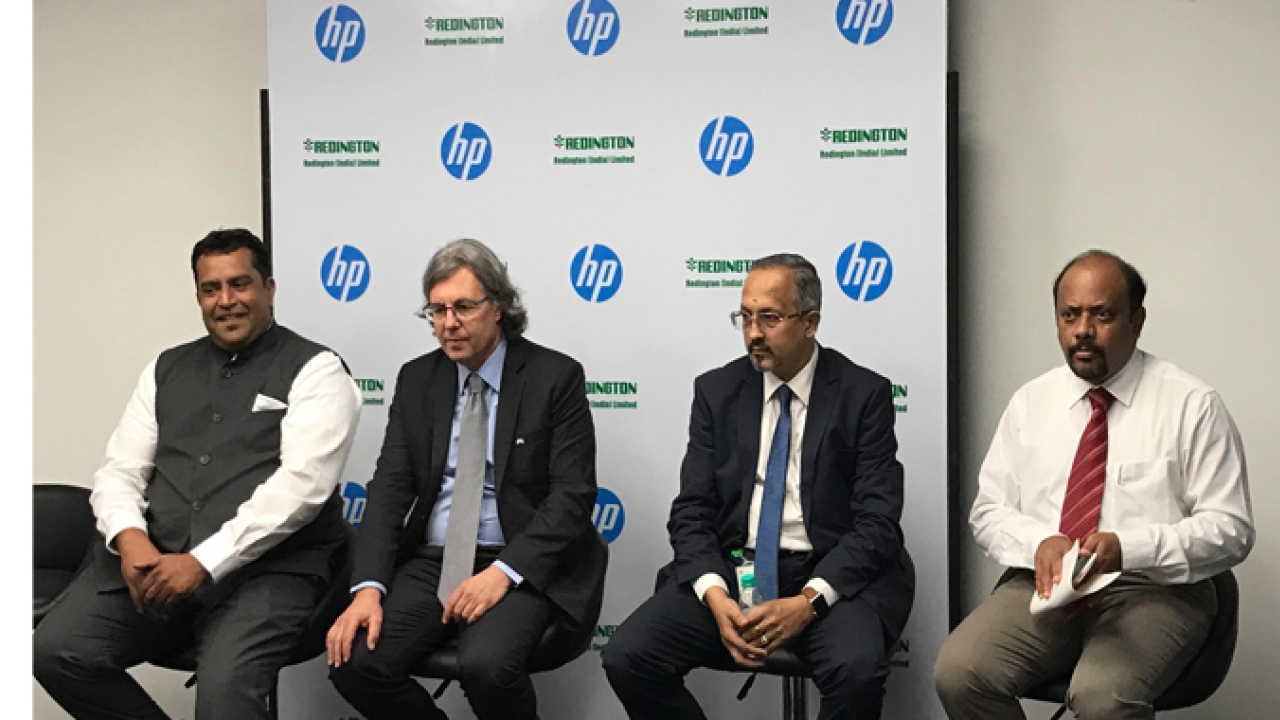 L to R: A Appadurai, country manager, Digital Press and Inkjet Business solutions, GSB, HP India; Alon Bar Shany, vice president and general Manager, Indigo Division, HP; Kasturirangan, wholetime director, Redington; Ramesh Natarajan, president, Redington at the launch of HP Indigo Centre of Excellence at Chennai L to R: A Appadurai, country manager, Digital Press and Inkjet Business solutions, GSB, HP India; Alon Bar Shany, vice president and general Manager, Indigo Division, HP; Kasturirangan, wholetime director, Redington; Ramesh Natarajan, president, Redington at the launch of HP Indigo Centre of Excellence at Chennai