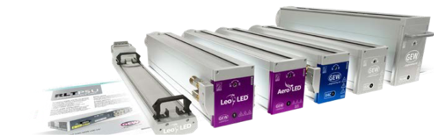 GEW highlight its ArcLED technology, with UV Arc and UV LED lampheads that can be simply and quickly interchanged on a press