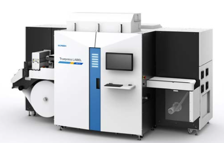 Screen displaysTruepress Label 350UV SAI S inkjet range of UV presses with a newly developed digital primer unit for label printing