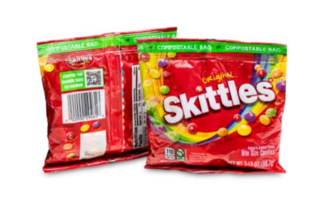 Mars Skittles Commercially Compostable Peg Bag