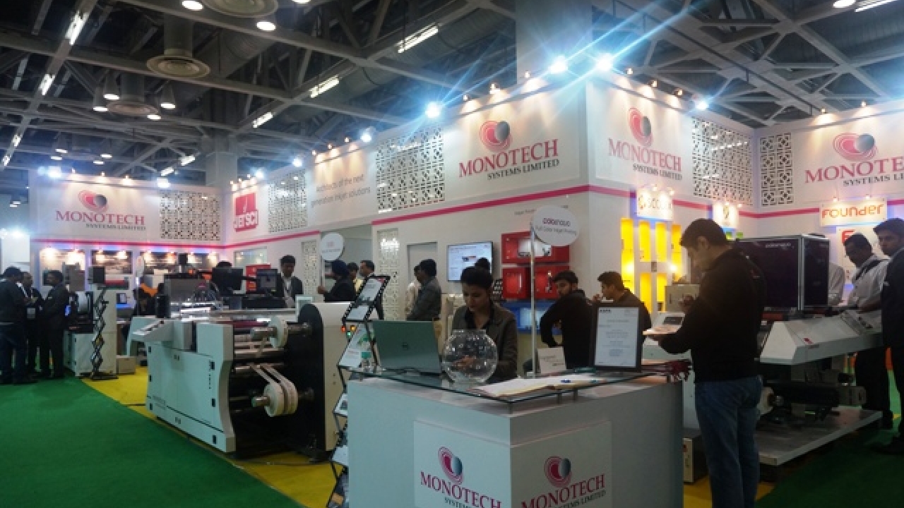 Busy Monotech stand at Labelexpo India 2016 Busy Monotech stand at Labelexpo India 2016