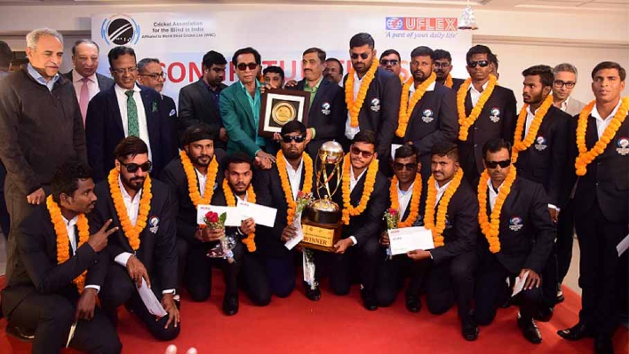 UFlex felicitates Indian blind cricket team