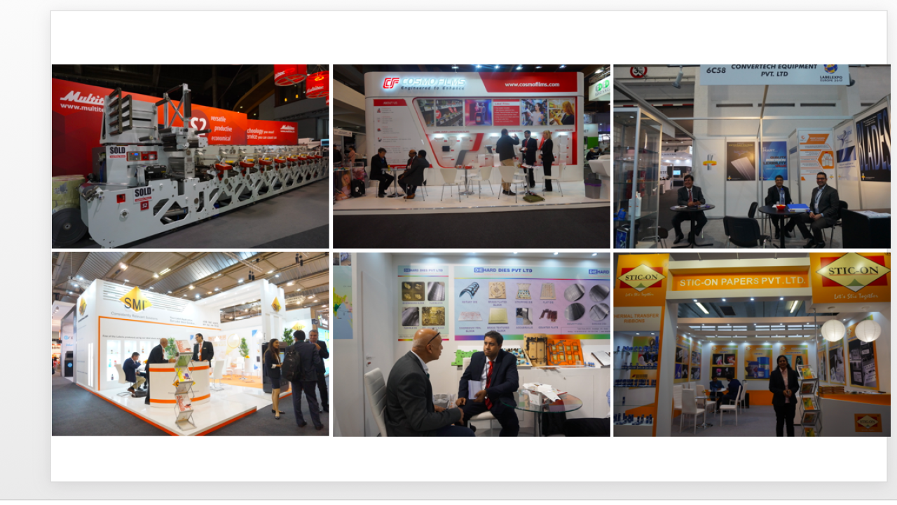 Some of the Indian exhibitors at Labelexpo Europe 2017 Some of the Indian exhibitors at Labelexpo Europe 2017
