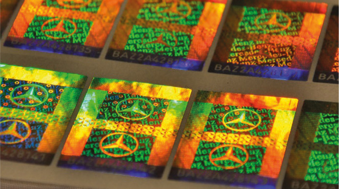 Figure 7.11 - Shows the bespoke production of holographic foil. .jpg