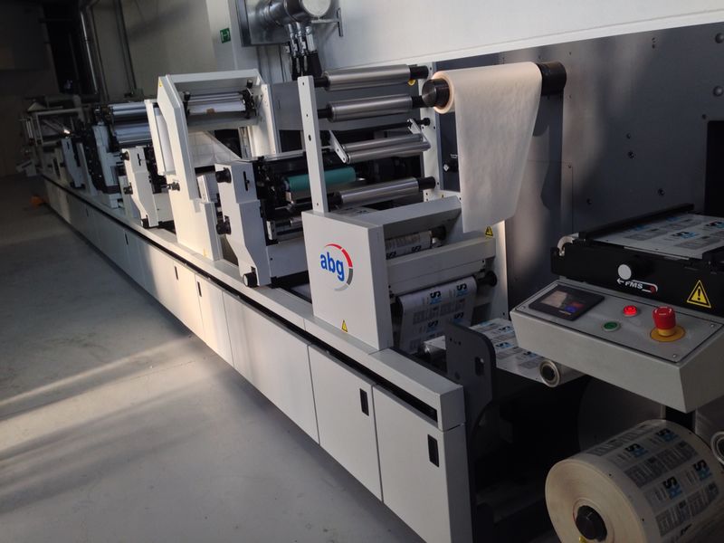 Flexo printer machine labels