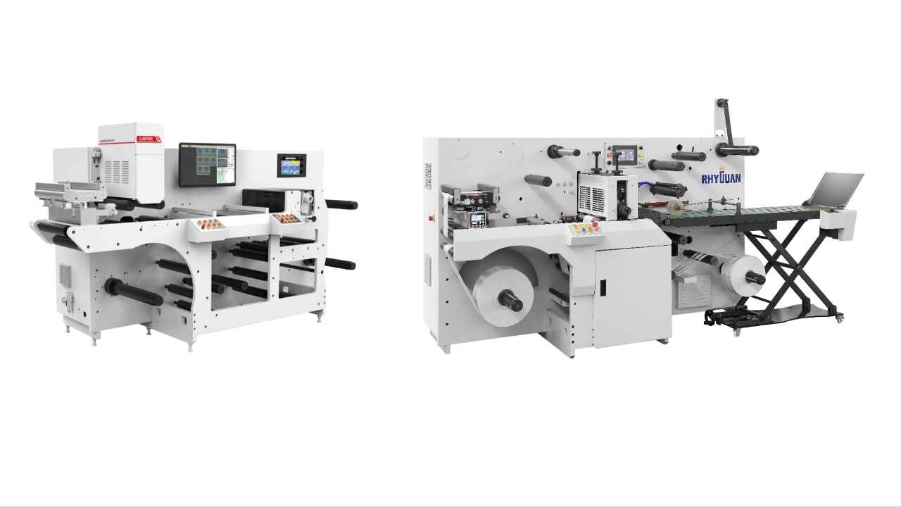 Rhyguan die-cutting machine and Luster inspection system at Labelexpo India 2024