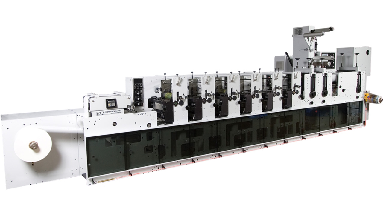 The show visitors will be able to see the Domino iQ-R digital engine mounted on the Mark Andy 2200 flexo press