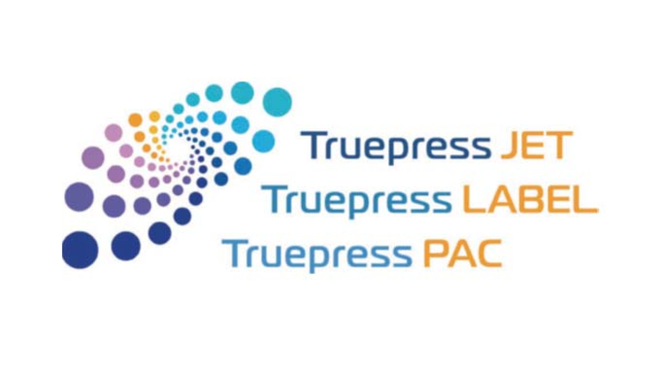 Screen Graphic Solutions has updated the respective product logos for its Truepress series brand of digital printing systems